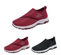 UK 4 Women's Extra Wide Fit Diabetic Shoes Ladies Easy Close Adjustable Orthopedic Sneakers for Swollen Feet Plantar Fasciitis Outdoor Lightweight Walking Shoes