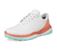 ECCO Womens LT1 Lace Up Golf Shoes - White/Burnt Coral - UK 5-5.5