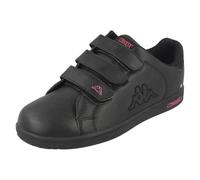 (UK 5.5 Child, Black/Hot Pink (Black)) Girls Kappa Casual Trainers Deuce