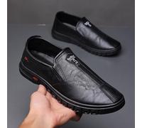UK 5.5 Men's Slip-on Loafers Mens PU Leather Penny Shoes Business Formal Dress Loafers Wide Fit Moccasins Driving Shoes Soft Cushioned for All-Day Wear Comfort Black
