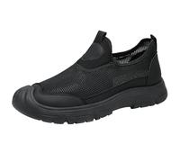 UK 5.5 Shoes Mens Summer Mesh Breathable Slip on Work Ankle Boots Trainers Footwear Fashion Sneakers Walking Shoes Non Slip Lightweight Comfortable 001_Clearance Black