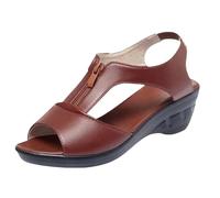 UK 5.5 Women Chunky Platform Sandals Open Toe Elastic Ankle Strap Summer Beach Low Block Heel Shoes Outdoor Casual Comfortable Wear Ladies Orthopedic Sandals for Adjustable Zip Wide Toe