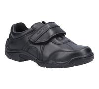 (UK 5, Black) Hush Puppies ARLO Boys Leather School Shoes Black