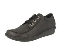 Clarks Women's Funny Dream Derbys, Black Black Leather, 5 UK