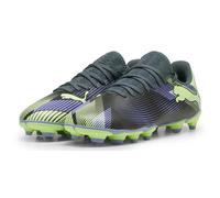 PUMA Future 7 Play FG/AG JR Soccer Shoe, Gray Skies-Elektro Purple-Fizzy Apple White, 5 UK
