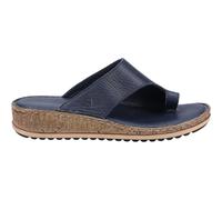 Hush Puppies Women's Elissa Suede Toe Post Wedge Sandals 5 (38) Blue