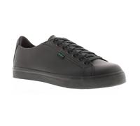 (UK 5) Kickers Youth Black Leather Tovni Lacer Trainers