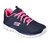 (UK 5, Navy/H.Pink) Skechers Womens 2021 Graceful-Get Connected Sport Mesh Trainers