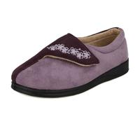 (UK 5, Purple) Ladies Padders Wide Fitting Memory Foam Slippers Hug - EE Fit