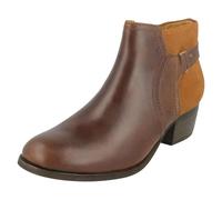 (UK 6.5, Dark Tan (Brown)) Ladies Clarks Ankle Boots Maypearl Lilac - D Fit