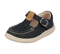 (UK 6.5 Infant, Navy (Blue)) Girls Clarks Casual T-Bar Shoes Cloud Rosa - G Fit