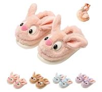 UK 6.5 Kids Slippers for Girls Boys Slippers Cute Anime Cartoon Novelty House Shoes Little Big Kid Closed Back Plush Fun Animal Slip on Mules Bedroom Slipper Home Shoes Pink