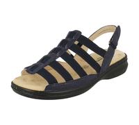 (UK 6.5, Navy (Blue)) Ladies Padders Wide Fit Strappy Sandals Lesley - 3E Fit