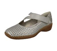 (UK 6.5, Silver/Platinum (Silver)) Ladies Rieker Casual Everyday Shoes 41345