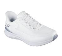 (UK 6.5, White/Silver) Skechers Womens 2025 Slip-ins GO GOLF Flight Lightweight Breathable Golf Shoes