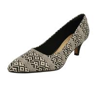 (UK 6, Black) Ladies Clarks Pointed Toe Court Shoes Linvale Jerica - D Fit