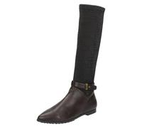 (UK 6, Brown) Ladies Spot On Knee High Boots