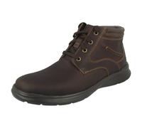 (UK 6, Brown) Mens Clarks Casual Lace Up Ankle Boots Cotrell Rise - G Fit