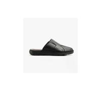(UK 6) Hush Puppies CARSON Mens Leather Mule Slippers Black