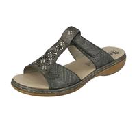 (UK 6, Silver/Platinum (Silver)) Ladies Rieker Diamante Cut Out Sandal 65950