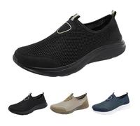 UK 6 Slip on Trainers Mens Loafers Breathable Mesh Walking Shoes Casual Soft Sole Walk Sports Pumps Summer Sneaker Slip-On Lightweight Comfortable Tennis Athletic Shoes Green Footwear New