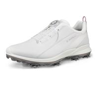 (UK 6, White) Ecco Womens 2025 BIOM Tour Cleated BOA Phorene Waterproof Golf Shoes