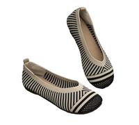 UK 6 Wide Toe Box Knit Flat Shoes for Women Ballet Flats Round Toe Comfort Wide Width Walking Flats Slip on Dress Shoes Pumps Footwear Black