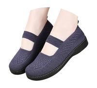 UK 6 Women's Barefoot Mary Jane Flats,Wide Toe Box Knit Mary Jane Ballet Flats Wide Width Walking Dressy Shoes Fashion Comfortable Lightweight Breathable Ladies Purple
