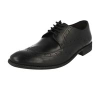 (UK 7.5, Black) Mens Clarks Smart Brogues Chart Limit - G Fit