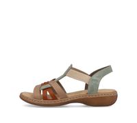Rieker 65918-52 Green Womens Comfortable Sandals in a Plain Leather in Size 41