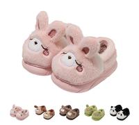 UK 7.5 Girls' Bear Slippers Cute Open Toe Anime Cartoon Novelty House Shoes Closed Toe Fun Animal Rabbit Slip on Bedroom Slipper Home Shoes for Toddler Little Kid Pink