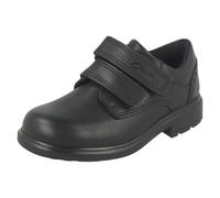 (UK 7.5 Infant, Black) Boys Clarks Double Strap School Shoes Remi Pace - F Fit