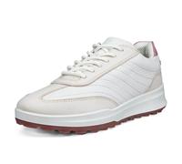 (UK 7.5, Limestone/White/Blush) Ecco Womens 2026 Street Vibe Lace Waterproof Spikeless Leather Golf Shoes