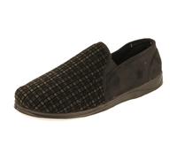 (UK 7, Black) Mens Padders Full Slippers Albert - G Fit