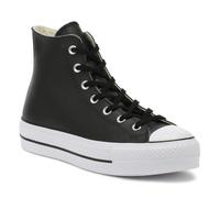 Converse Shoes (High-top Trainers) CHUCK TAYLOR ALL STAR LIFT CLEAN LEATHER HI in Black 6.5
