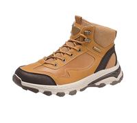 UK 7 Men's Outdoor Boots Ankle High Waterproof Hiking Boots Lace up Lightweight Breathable Mid Trekking Trails Backpacking Mountaineering Shoes Yellow Gift Footwear