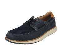 (UK 7, Navy (Blue)) Mens Clarks Unstructured Deck Shoes Un Pilot Lace - G Fit