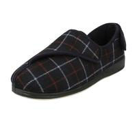 Padders Phillip Extra Wide Fitting Mens Memory Foam Slippers (7 UK, Navy Combi, numeric_7)