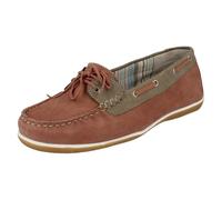 (UK 7, Pink Combi (Pink)) Ladies Padders Moccasin Style Shoes Marina - E Fit