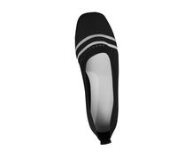 UK 7 Women's Knit Ballet Flats Pumps Ballerina Square Toe Comfortable Ballerina Shoes Ballet Shoes Ladies Casual Wear Every-Day Closed Toe Flats Dolly Pumps A0_Clearance Black