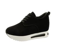 UK 7 Women's Shoes Platform Hidden Wedge Slip on Clearance Hidden Heel Platform Wedge Booties Hidden Wedgie Sneakers Comfortable Casual Shoes #5_Black