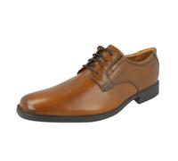 Mens Clarks Leather Lace Up Ortholite Formal Shoes : Tilden Plain