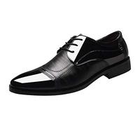 UK 8.5 Formal Shoes for Men Clearance Mens Patent Derby Shoes Wedding Formal Dress Shoes Tuxedo Dress Shoe Business Shoes Lace Up Formal Derbys Oxfords #2_Black
