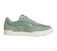 (UK 8.5, Green/Off White/Gum) adidas Golf Mens 2025 RETROCROSS 25 Leather Perforated Spikeless Golf Shoes