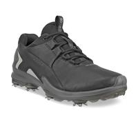 (UK 8-8.5, Black) Ecco 2023 BIOM Tour Fluidform Waterproof Spiked Leather Golf Shoes