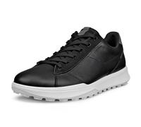 (UK 8-8.5, Black/Magnet) Ecco Mens 2026 Street Vibe Lace Up Waterproof Spikeless Leather Golf Shoes