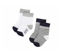 (UK 8-8.5 / EU 25-26) Hugo Boss Baby's J00Z01 Two Pair Pack Socks Grey White