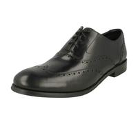 (UK 8, Black) Mens Clarks Brogue Detailed Lace Up Shoes Edward Walk - G Fit