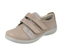 (UK 8, Grey) Ladies Padders Hook And Loop Shoes Piano - 2E/3E Fit