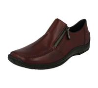 (UK 8, Red) Ladies Rieker Zip Up Flats L1780